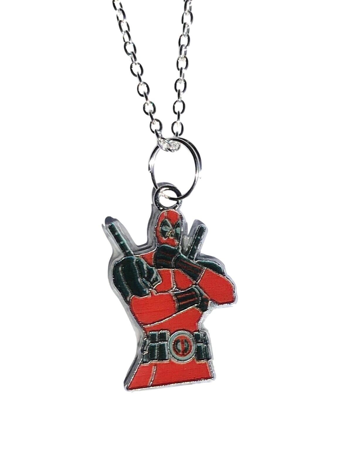 Deadpool Pendant Necklace Superhero Comic Book Fan Jewelry
