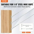 thumbnail image 3 of STAWAY T316 Stainless Steel Adjustable Cable Railing Kit for Wood Posts - 1/8" Wire Rope, 0-180° Angle, Easy Install, Marine Grade, 10 Pack, 3 of 9