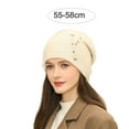 thumbnail image 4 of Wool Slouchy Knit Beanies Winter Hats for Women Soft Warm Slouch Skull Beanie Cap, 4 of 6