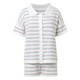 thumbnail image 3 of MKLEKYY Conjuntos De Mezclilla Cortos Para Mujer, Conjunto De Punto A Rayas, Top Con Botones Y Pantalones Cortos De Dos Piezas, Ropa De Estar Por Casa, 3 of 3