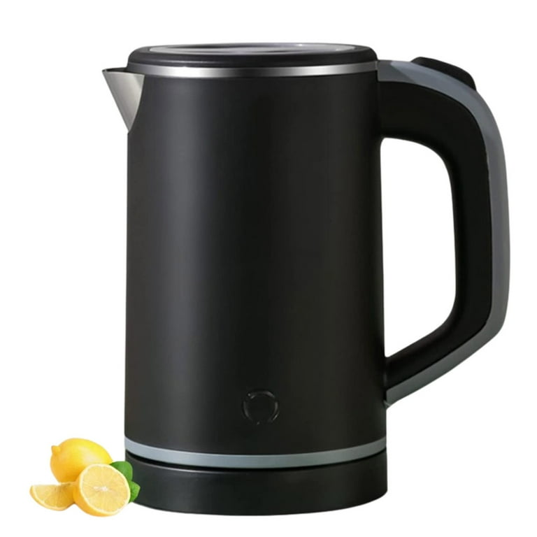 0.8L Hot Water Boiler BPA Free Double Wall Boiling Water Heater for Tea and  Coffee Black UK Standard 