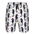 thumbnail image 4 of Naloa Seahorses and Hearts Men's Beach Shorts, Surfing shorts, Swim trunks, Quick Dry Swim Trunks for Surfing Beach Fun - XX-Large, 4 of 9