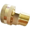 thumbnail image 2 of YOUHO Brass Swivel 3/4” GHT Female x 1/2” NPT Male Connector, GHT to NPT Adapter Brass Fitting, Garden Hose Adapter, Garden Hose to Pipe Fittings Connect, Garden Pipe Joint Extension Repair Fitting, 2 of 4