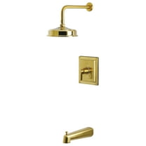 Kingston Brass KB5897NDL NuvoFusion Single-Handle Pressure Balanced Tub and Shower Faucet, Brushed Brass