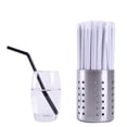thumbnail image 2 of Black Disposable Plastic Straws Bent Diy Straws Creative Milk Tea Drink Straws, 2 of 2