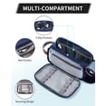 thumbnail image 4 of WANDF Large Toiletry Bag for Men,Toiletry Bag Travel with 10 Securing Band,Water-Resistant Wide Opening Dopp Kit Shave Bag with Wet Pocket,Cosmetic Organizer Makeup Bag(Blue-A), 4 of 9