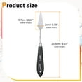 thumbnail image 2 of Cuchillo de Paleta Uxcell Herramienta de Pintura 8.07" Espátula de Hoja Punta de Acero Inoxidable con Diseño de Agujero Mango de Madera de Haya para Lienzo de Aceite, Negro/Plata, 2 of 7