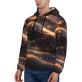 thumbnail image 3 of Naloa Abstract Glowing Wave Pattern Men's Casual Hooded Collar Drawstring Hoodies Pullover Sweatshirts Casual Long Sleeve Shirts-4X-Large, 3 of 7