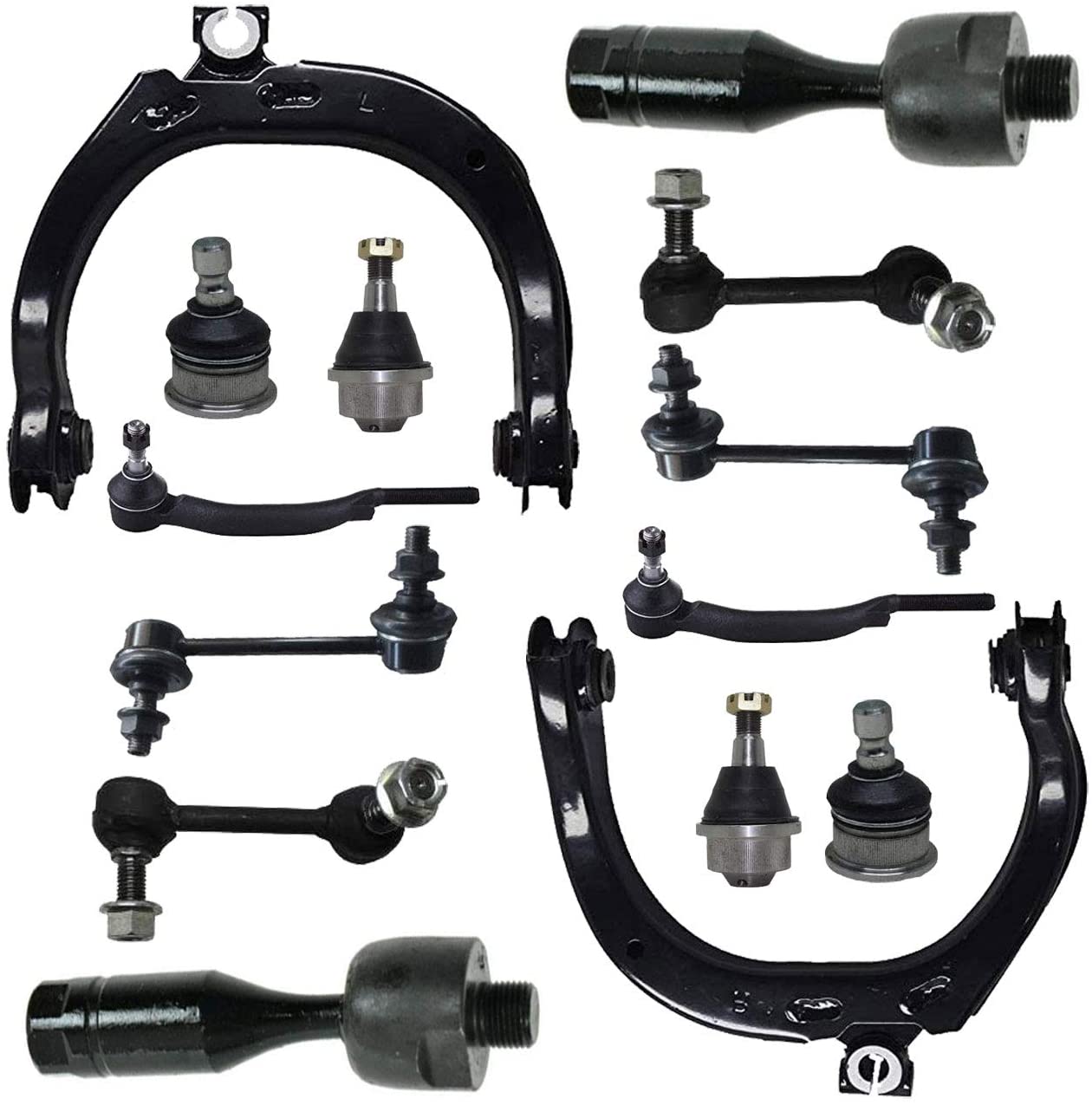 GMC Envoy Chevy Trailblazer 16mm Front Upper Control Arm Ball Joint Sway Bar Set