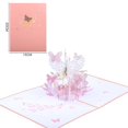 thumbnail image 2 of Tarjeta emergente 3D con sobre para el día de San Valentín, cumpleaños, boda, fiesta, compromiso, agradecimiento, diseño de mariposa y flor de graduación Rojo Verde Cocina, Decoración y Otros, 2 of 4