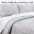 thumbnail image 4 of Cozy Line Home Fashions Teen Damask Microfiber Reversible Quilt Sets, King 3-Pieces, 4 of 7
