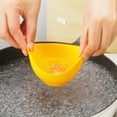 thumbnail image 4 of Egg Poacher Silicone Egg Poaching Cup Non-stick Pancake Cooking Boiler Kitchen Tool, Yellow, 4 of 8