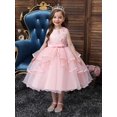thumbnail image 3 of Girls Princess Dress Sleeveless Flower Embroidery Tutu Dress Performance Dress Wedding Flower Girls For Evening Birthday #5810, 3 of 5