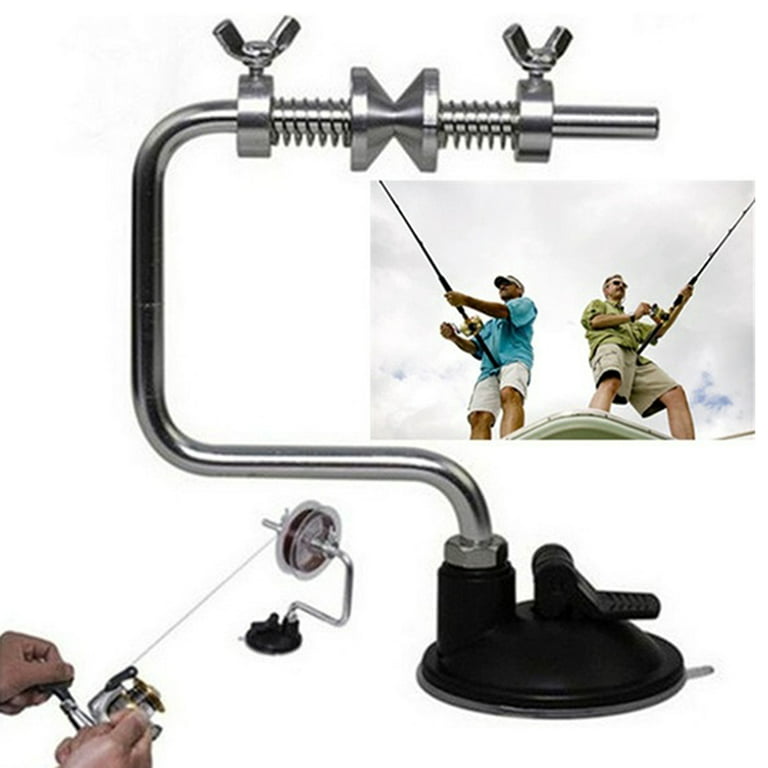Opolski Fishing Line Winder Suction Cup Reel Spooler Holder Tackle Coil  Tool Accessories