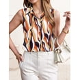 thumbnail image 4 of Zeagoo Womens Sleeveless Button Down Shirt Tops V Neck Business Casual Collared Blouses Tank Top, 4 of 7