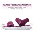 thumbnail image 5 of OutPro Womens Hiking Sandals Outdoor Lightweight Footbed Sandals Fashion Platform Beach Shoes Female Athletic Walking Sandals Purple, 5 of 10