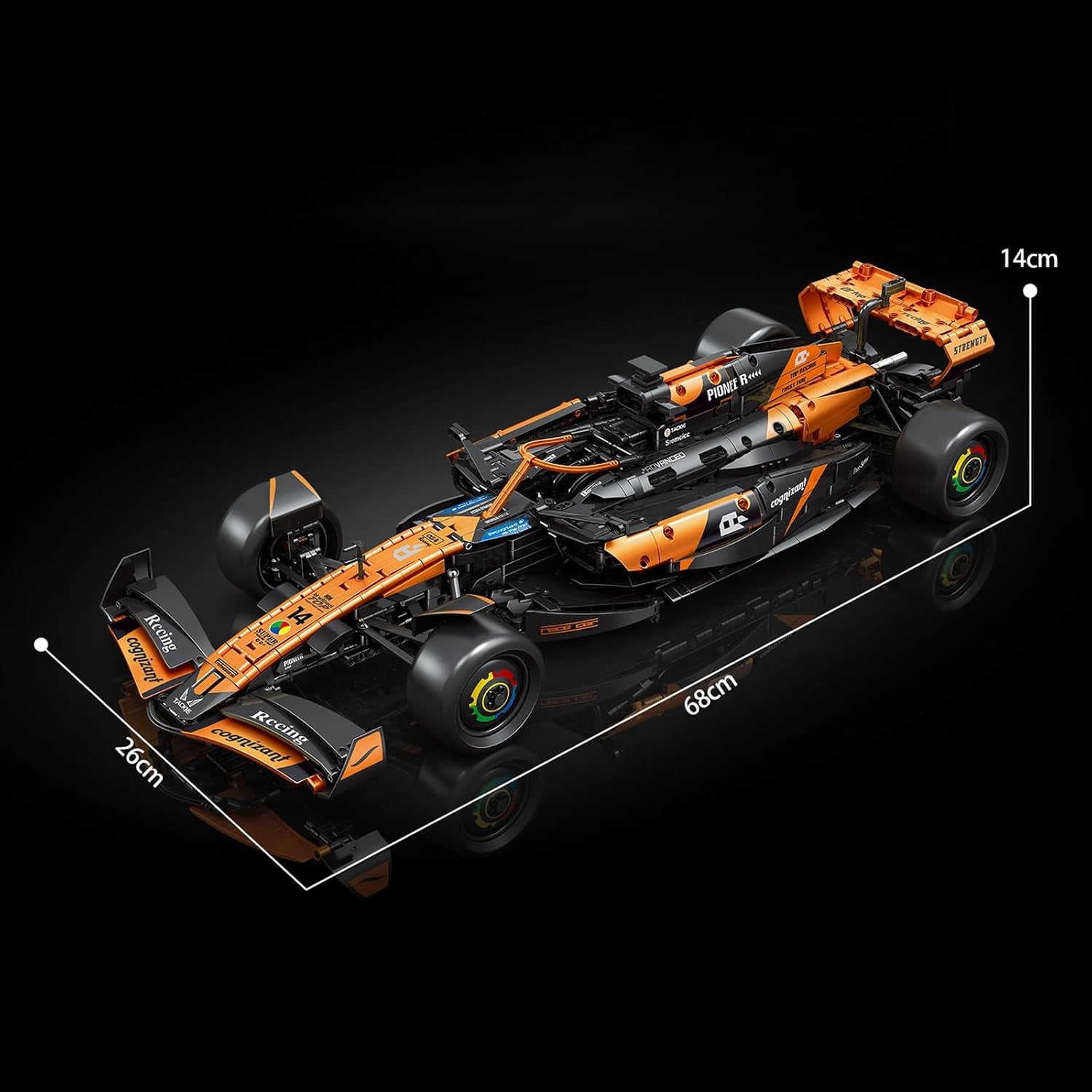 MCL39 F1 Model Car Kits, Building Set for Adults,  with Realistic Features, 1:8 Scale Racing Car to Room or Office Decor, F1 Gifts for Fans, (2055PCS, A-Y18012)