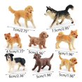 thumbnail image 4 of 8PCS Dog Figurines Playset, Realistic Detailed Plastic Puppy Figures, Hand Painted Mini Dog Figures Toy Set Cake Toppers, 4 of 13