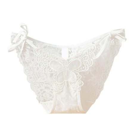 BYHONG Womens Sexy Underwear Lace Panties High Waisted Plus Size Ladies Brief for Women Women Panties White XXL