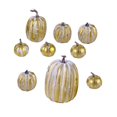 thumbnail image 3 of 9 calabazas artificiales decorativas para r en otoño, calabazas de espuma para manualidades, decoración de Halloween para repisa de chimenea, e Dorado, 3 of 8