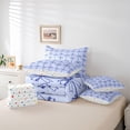 thumbnail image 6 of jejeloiu Purple Bow Pattern 7-Piece Twin Bedding Sets,Cartoon Bowknot Bowtie Bedding Comforter Set For Girl Reversible, 6 of 8