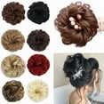 thumbnail image 3 of Nvzi Curly Bun Hair Piece- ,1 Pcs brown Hairpieces for Updos, Size 14*8.9CM/5.5*13.5in, Natural-Looking Curly Texture, Durable Lightweight Design for Easy Hairstyling, 3 of 3
