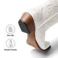 thumbnail image 6 of DREAM PAIRS Women's Western Cowboy Boots Square Toe Mid Calf Cowgirl Boots with Classic Embroidery Pull On Low Block Heel Vintage Country Boots, 6 of 9