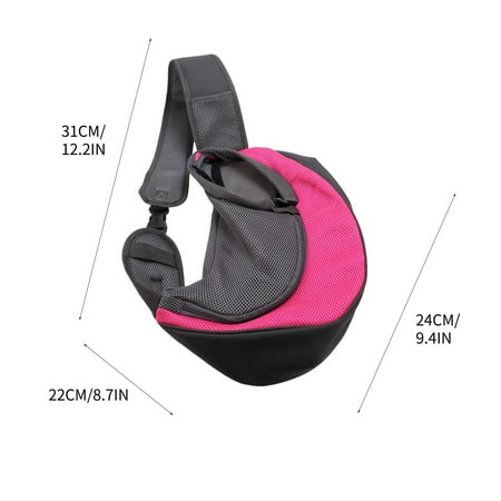 Beautynvta Pet Sling Carrier  Reversible Puppy Carrier Purse with Storage Pocket  Pet Backpack Breathable Pet Shoulder Bag  Travel Front Backpack Chest Body Holder Pack to Wear  Pink