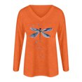 thumbnail image 4 of Aloohaidyvio Women's Long Sleeve Shirts Tops Fall Tunic Causal Fashion Round Neck Basic Tee, 4 of 4