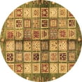 thumbnail image 1 of Ahgly Company Indoor Round Abstract Brown Modern Area Rugs, 7' Round, 1 of 4