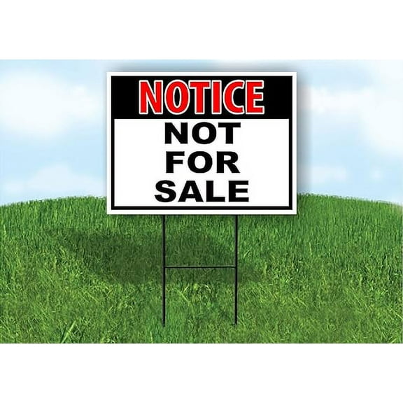 Work House Signs Double Sided Sign Notice NOT for Sale Yard Sign Road Sign with Stand