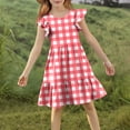 thumbnail image 4 of Eltusu Girls Dresses, Casual Comfort Sleeveless Crewneck Summer Clothes Red Size 9-10 T, 4 of 7