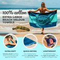 thumbnail image 2 of Toalla de playa Nova Blue Tropical Blue 100% algodón 86 x 160 cm, 2 of 6