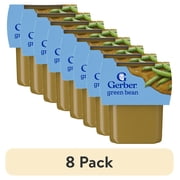 (8 pack) Gerber Stage 2 Baby Food, Green Beans Puree Tubs, Baby Puree, 2PK 8 oz