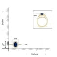 thumbnail image 4 of ANGARA Natural Oval Blue Sapphire Halo Ring with Diamond Accents in 14K Yellow Gold for Women (Size-6x4mm) | September Birthstone, Anniversary, Jewelry Gift for Women | Natural Blue Sapphire Ring, 4 of 9