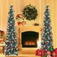 thumbnail image 2 of Árbol de Navidad SINTENILL de 6 pies con 100 luces LED, malla azul, 2 of 9
