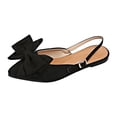 thumbnail image 2 of Womens Flats Dressy Bow Closed Pointed Toe Slingback Ballet Shoes Adjustable Buckle Strap Flats Comfortable Casual, 41, 2 of 10