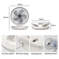 thumbnail image 2 of Dual-use Kitchen Fan, Rechargeable Fan, Cordless Fan For Bedroom, Cordless Desk Fan-white, 2 of 5