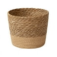 thumbnail image 1 of Straw Weaving Flower Plant Pot Wicker Basket Rattan Flowerpot Storage Basket Handmade Woven Planter, 1 of 6
