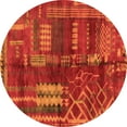 thumbnail image 1 of Ahgly Company Indoor Round Oriental Orange Modern Area Rugs, 7' Round, 1 of 4
