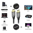 thumbnail image 2 of Câble DisplayPort 8K 1.4 15 Pieds / 5m, Ultra HD 4K144Hz, 8K60Hz, HBR3(Résolution 7680x4320) DisplayPort vers, 2 of 5