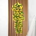 thumbnail image 4 of Yellow Hanging Flowers Artificial Decorations Silk Faux Hanging Plants Faux Hanging Hanging Artificial Flowers Yellow 33.46 Inches, 4 of 7