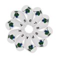 thumbnail image 4 of 10x PU Golf Iron Headcover, Golf Wedge Covers Set, Golf Accessories Fundas bordadas, Equipo de entrenamiento, Hombres Gift Protection Guard Club Head , Blanco shamjiam Cubiertas de cabeza de hierro de golf, 4 of 8