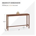 thumbnail image 3 of Bar Table, 63 inch Counter Bar Height Pub Table, Rectangular Acacia Wood High Top Kitchen Dining Table, Indoor or Outdoor Use, Teak Brown, 3 of 7