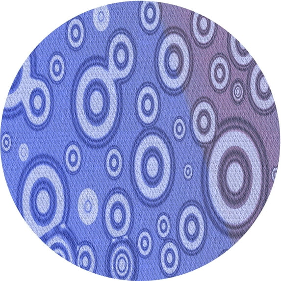 Ahgly Company Indoor Square Patterned Denim Blue Area Rugs, 3' Square