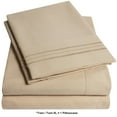thumbnail image 3 of Luxury 4 Piece Bed-In-A-Bag Down Alternative Comforter & Sheet Set, Twin Extra-Long, Taupe By Sweet Home Collection, 3 of 5