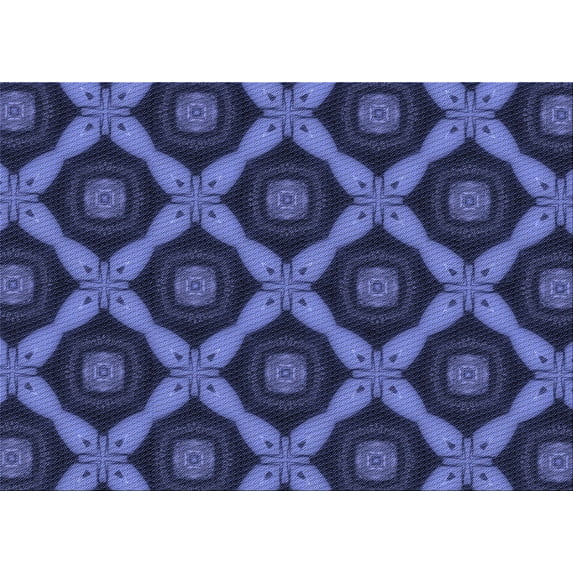Ahgly Company Indoor Rectangle Patterned Midnight Blue Area Rugs, 8' x 12'