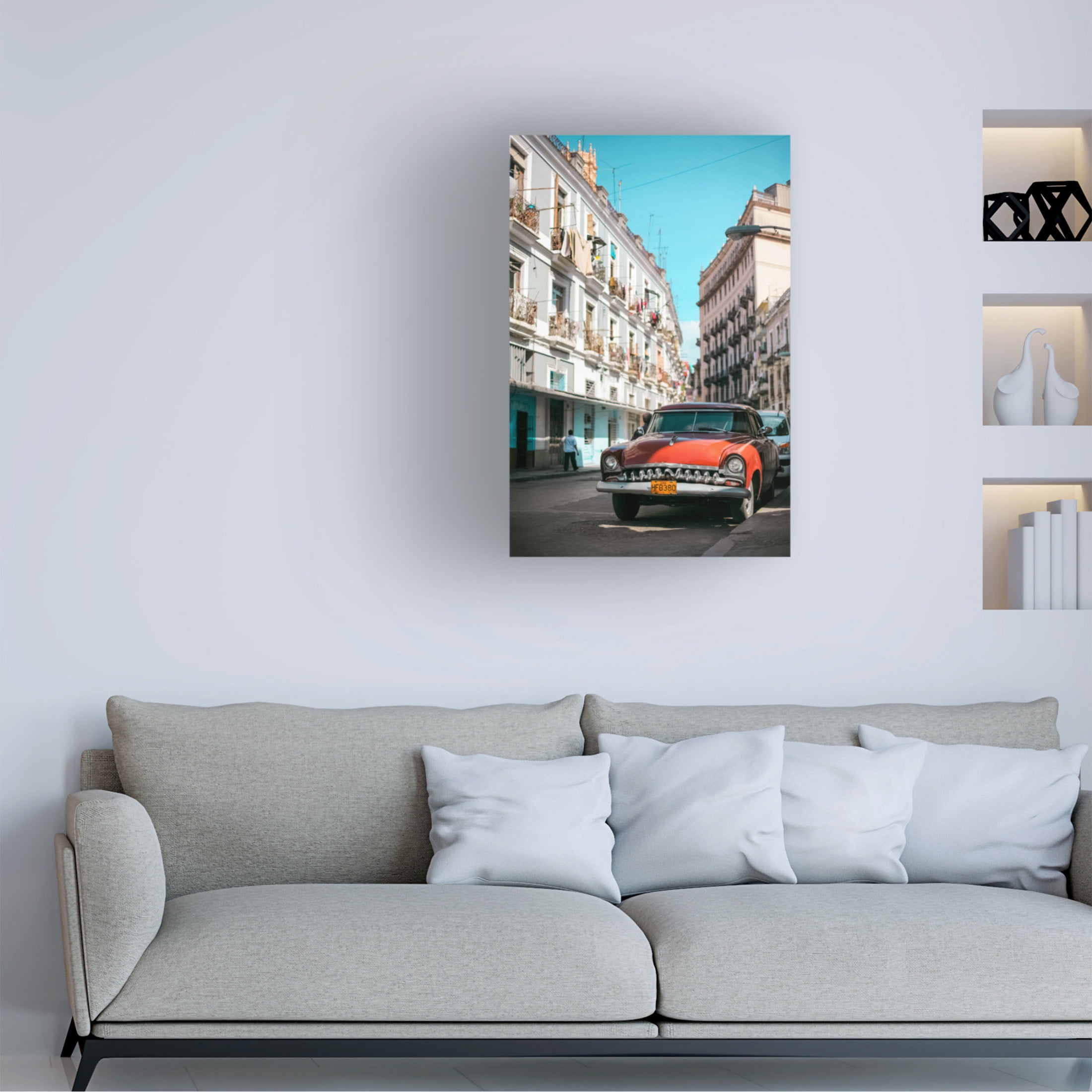 Canvas Wall Art - Alexander Yakovlev 'Old Havana 7' Wall Art for Living Room, Bedroom, or Office Décor by Trademark Fine Art - 16 x 24 Inches