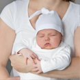 thumbnail image 2 of SZTXJ Newborn Cotton Hat Newborn Cap, Bear Ears and Elastic Bow Tie White, 2 of 2