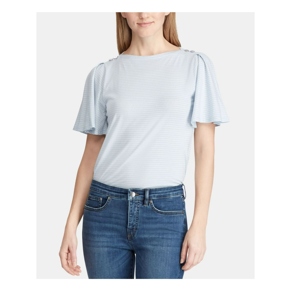 ralph lauren blue striped shirt ladies
